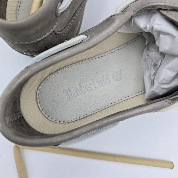NWOT Timberland Women's Classic Leather Boat Shoes/Loafers, Grey, Size 8 - Picture 9 of 16